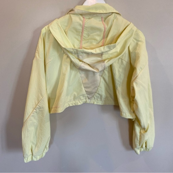 ZARA Women's Combo Cropped Windbreaker Womens Medium Yellow - Picture 4 of 6